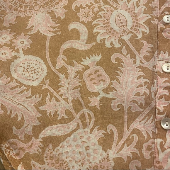 Roller Rabbit Floral Linen Button Down Top Size XS - Picture 10 of 10